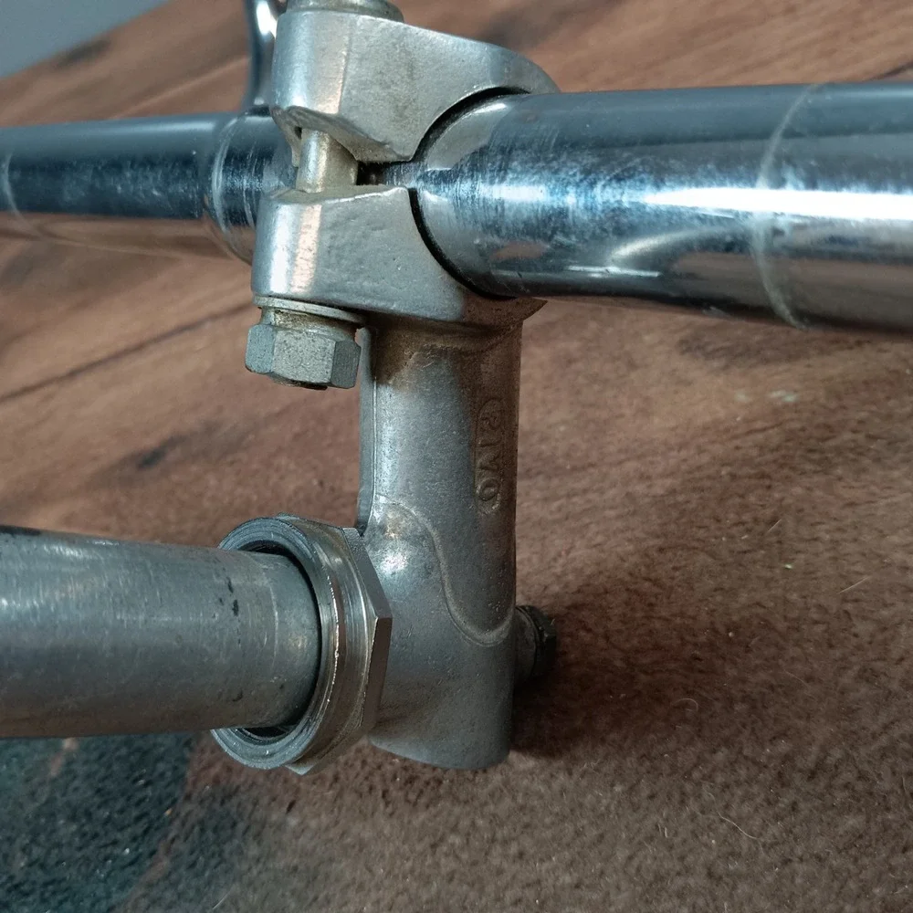 Vintage PIVO Bicycle Handlebars Silver Chrome Road Bike Racing Stems